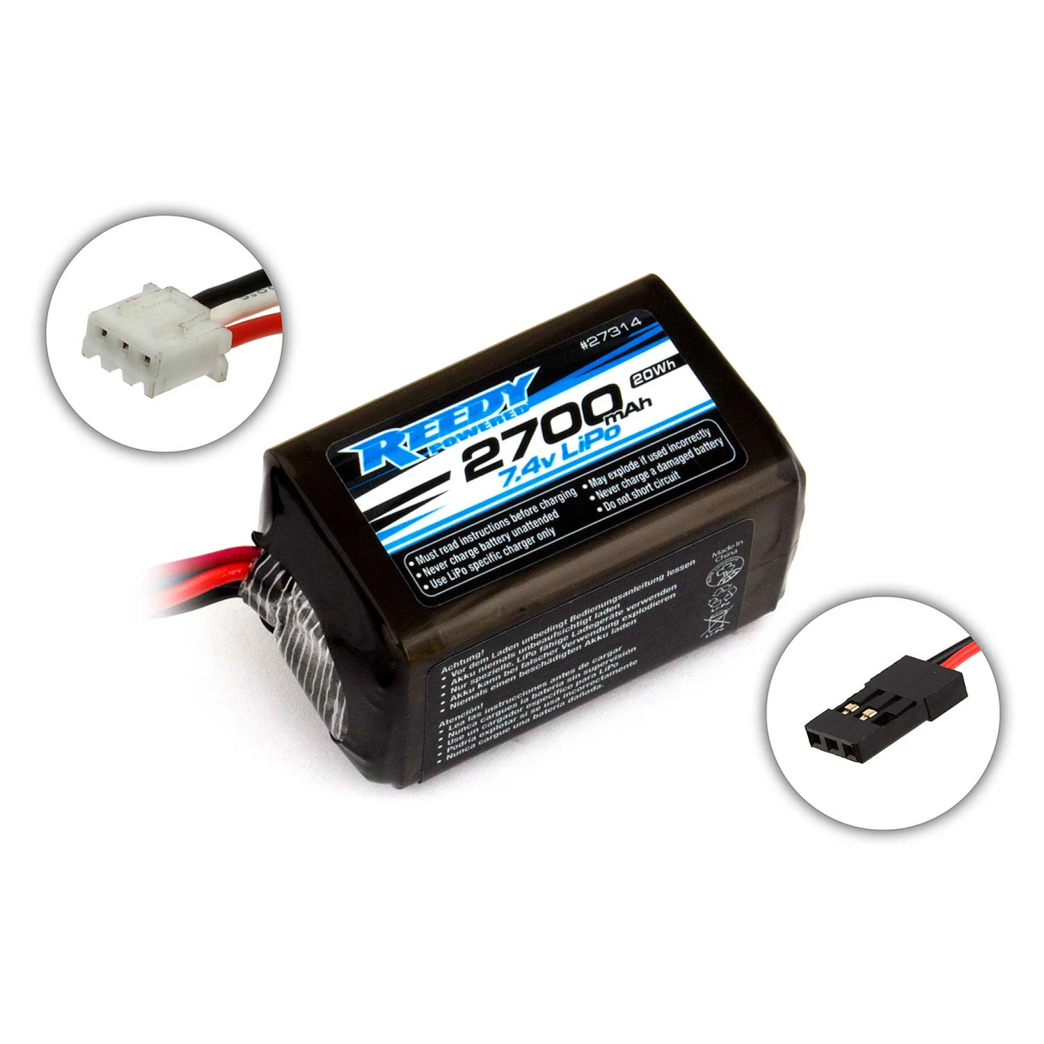 Team Associated 7.4V 2700mAH 2S Reedy LiPo Hump Receiver Battery: Universal Receiver for Batteries 1 Team Associated 7.4V 2700mAH 2S Reedy LiPo Hump Receiver Battery: Universal Receiver for Batteries