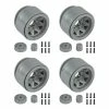 Team Associated Trigon 1.55" Wheels, Silver (4): Enduro for Tires & Wheels