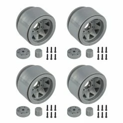 Team Associated Trigon 1.55" Wheels, Silver (4): Enduro for Tires & Wheels