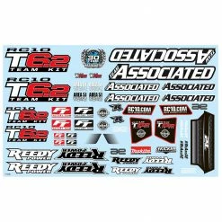 Team Associated RC10T6.2 Decal Sheet for Parts