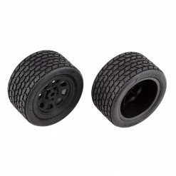Team Associated SR10 Rear Wheels with Street Stock Tires, mounted for Tires & Wheels