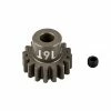 Team Associated FT Pinion Gear, 16T, MOD 1, 5mm Shaft, Aluminum for Parts