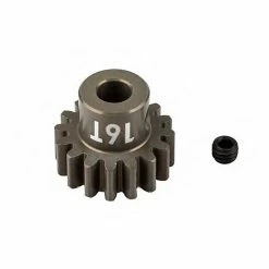 Team Associated FT Pinion Gear, 16T, MOD 1, 5mm Shaft, Aluminum for Parts