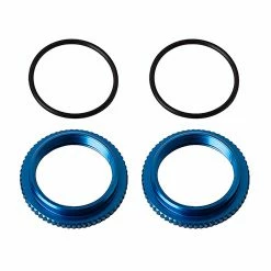 Team Associated 13mm Aluminum Shock Collars, Blue for Parts
