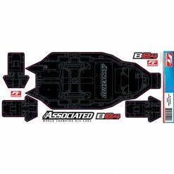 Team Associated RC10B6.4 FT Chassis Protective Sheet, +3mm, Printed for Parts