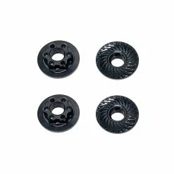 Team Associated FT Nuts, M4 Low Profile Wheel Nuts, black for Parts