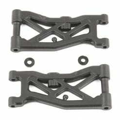 Team Associated RC10B74 FT Front Suspension Arms, carbon fiber for Parts