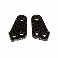 Team Associated RC10B74 FT Steering Block Arms, HT 0, Carbon Fiber for Parts